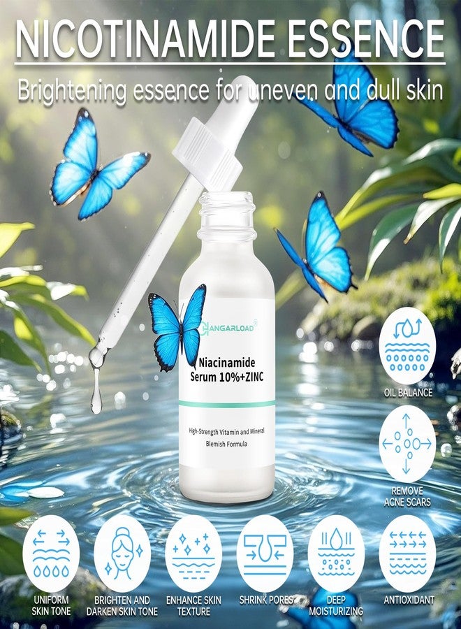 CHANGARLOAD Niacinamide 10%+ Zinc 1% Serum For Face, Niacinamide Serum For Face, Dermatologist, Redness Relieve-30ml 1floz, 2Pcs - Image 2
